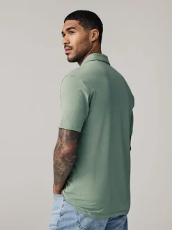 Next Marine/Noir/Gris/Blanc/Vert sauge Vert - Slim Fit (Slim Fit) - Polo en jersey Manches courtes 5 Pack Online