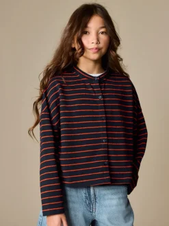 Next Marine/Rouge - Cardigan texturé rayé (3-16ans) Online