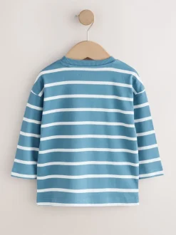 Next Marine/White Stripe - T-shirt Bluey à manches longues (6mois-8ans) Sale