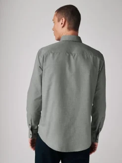 Next - Ajustement régulier - Chemises Oxford boutonnées Easy Iron Marl gris