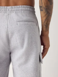 Next Marl gris - Slim Fit (Slim Fit) - Joggings Cargos Coupe ajustée lourds brossés Clearance