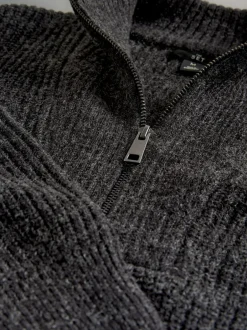 The Set Marl gris - lot de 2 Pulls à encolure zippée New