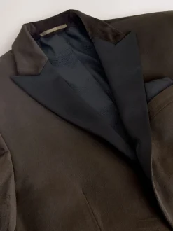 Next Marron - Ajustement régulier - Blazer en velours Outlet