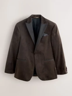 Next Marron - Ajustement régulier - Blazer en velours Outlet