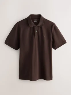 Next - Ajustement régulier - Polo Manches courtes Pique Marron Online