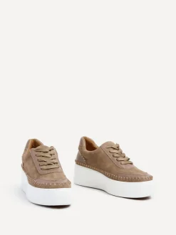 Linzi Marron - Baskets Harlem à plateforme en similicuir Clearance