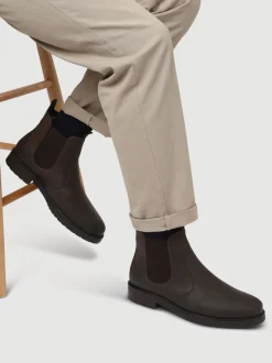 Jones Bootmaker Marron - Bottes à enfiler Emile Coupe large en Cuir Online