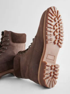 Next Marron - Bottes à lacets en cuir Clearance