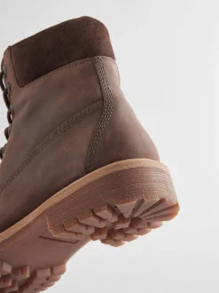 Next Marron - Bottes à lacets en cuir Clearance