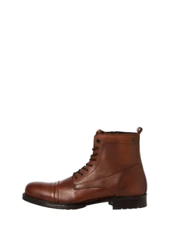 JACK & JONES Marron - Bottes en cuir Hot