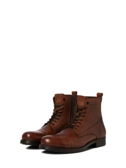 JACK & JONES Marron - Bottes en cuir Hot
