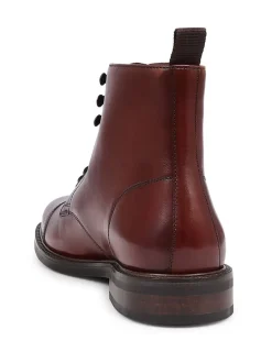 Jones Bootmaker Marron - Bottes Finch en cuir à lacets Discount