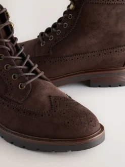 Next Marron - Bottines Brogue Grand New