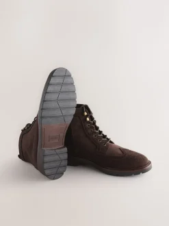 Next Marron - Bottines Brogue Grand New