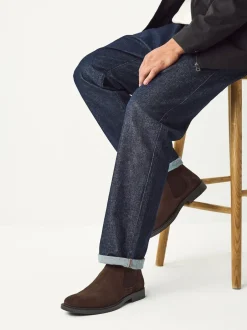 Next Marron - Bottines Chelsea en daim élégantes New