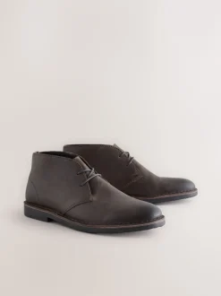 Next Marron - Bottines chukka en cuir Outlet