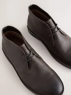 Next Marron - Bottines chukka en cuir Outlet