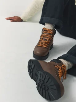 Next Marron - Bottines de randonnée en cuir Outlet