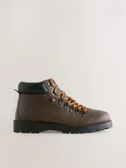 Next Marron - Bottines de randonnée en cuir Outlet