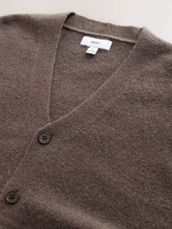 Next Marron - Cardigan douillet décontracté en laine Sale
