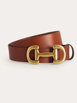 Boden Marron - Ceinture en cuir à bordures de mors Clearance