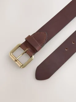 Next Marron - Ceinture décontractée en cuir avec boucle à rouleau Sale