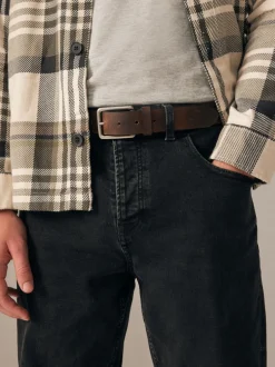 Next Marron - Ceintures en cuir bruni