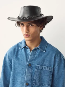 Next Marron - Chapeau de cow-boy en cuir Best