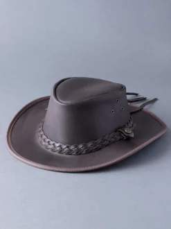 Lakeland Leather Marron - Chapeau en cuir Outback III style australien noir Online