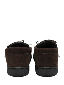 Dunlop Marron - Chaussons en daim à lacets Outlet