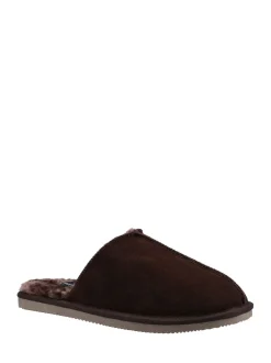 Hush Puppies Marron - Chaussons Coady en cuir Clearance