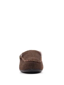 Lazy Dogz Marron - Chaussons Hendrix II bleus doublés de fausse fourrure Sale