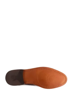 Base London Marron - Chaussures Cast Brogue délavées Clearance