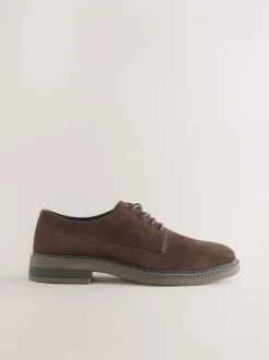 Next Marron - Chaussures derby en suédine Clearance