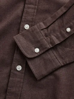 Next - Chemise Oxford douce à manches longues Marron Sale