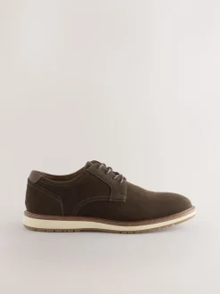 Next Marron - Compensées Derby Chaussures Outlet
