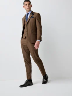 Next Marron - Coupe ajustée Flannel Costume Veste Online