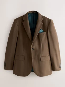 Next Marron - Coupe ajustée Flannel Costume Veste Online