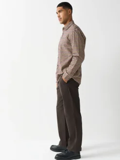 Next - Coupe ample - Pantalon chino stretch Marron Online