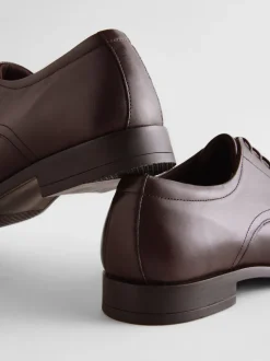 Next Marron - Coupe classique - Derbys en cuir classiques Discount