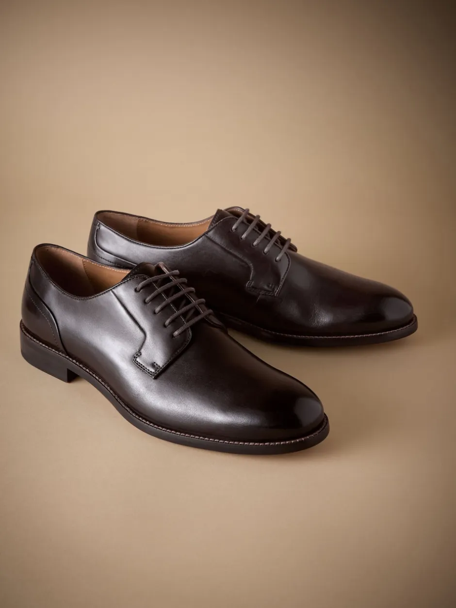 Next Marron - Coupe classique - Signature Leather Sole Derby Chaussures Hot