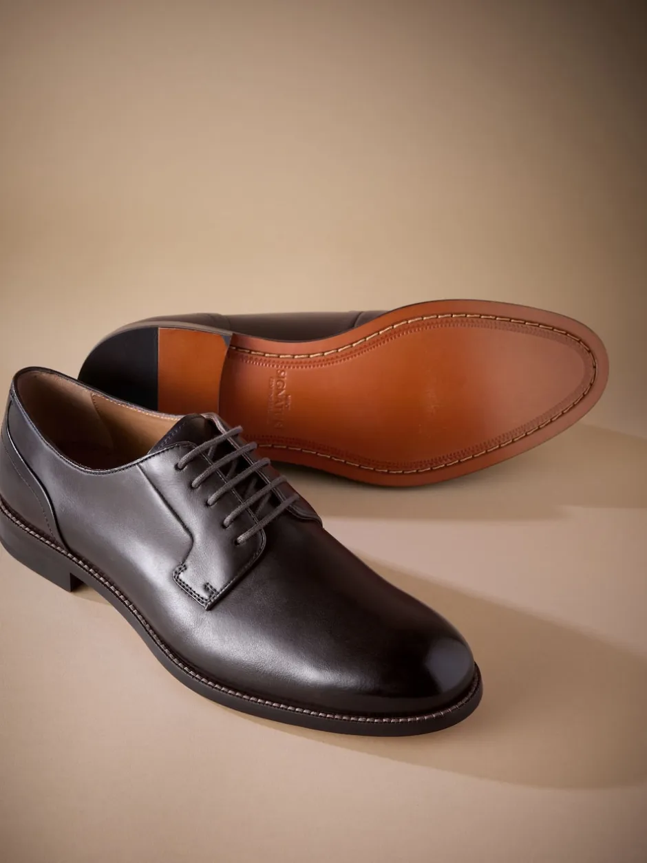 Next Marron - Coupe classique - Signature Leather Sole Derby Chaussures Hot