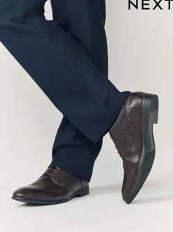 Next Marron - Coupe large - Chaussures richelieu