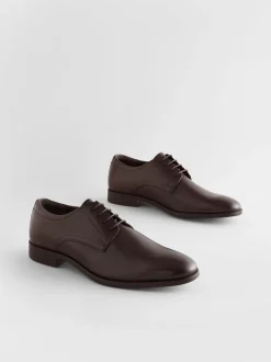 Next Marron - Coupe large - Derbys en cuir classiques Best