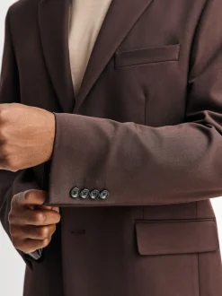 Next Marron - - Veste de costume stretch Motionflex Coupe sur mesure New