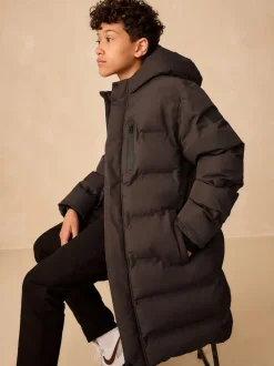 Next Marron - Doudoune imperméable à Gamme longue doublée de polaire (3-17ans) Hot