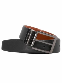 Dune London Marron - Opra Ceinture en cuir réversible Outlet