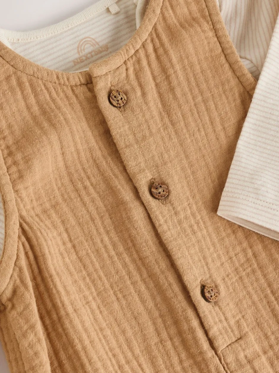 Next Marron - Ensemble salopette et body pour bébé (0mths-2yrs) Best