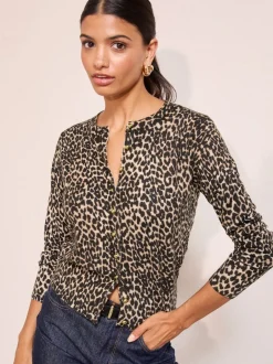 Friends Like These Marron - Animal Cardigan boutonné dôme Best