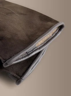 Next Marron - Gants Signature en daim Hot